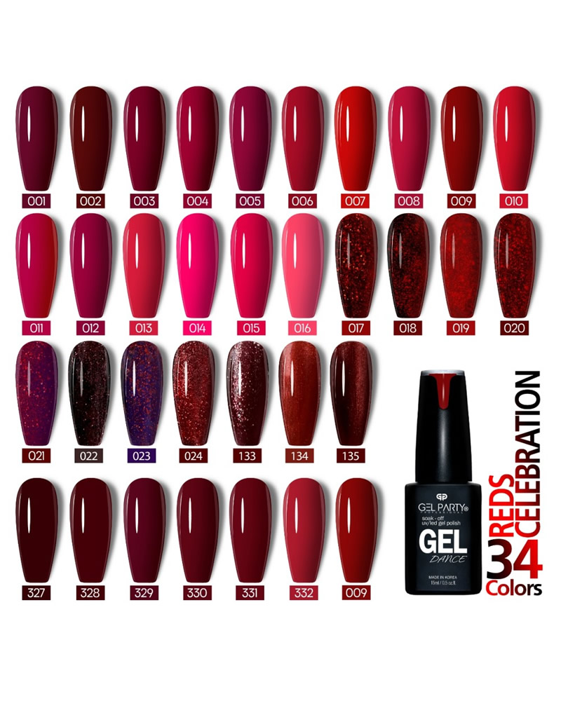 GelParty Red Gel Polish Collection